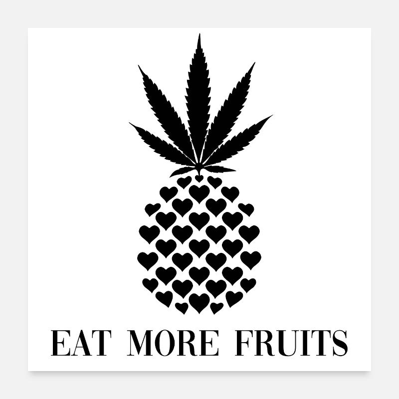 Eat More Fruits Poster 60x60 cm