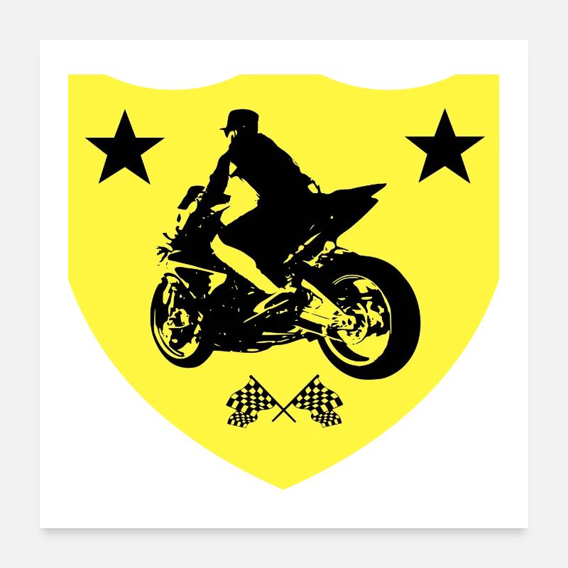 Motorcycle Poster 24" x 24" (60x60 cm)