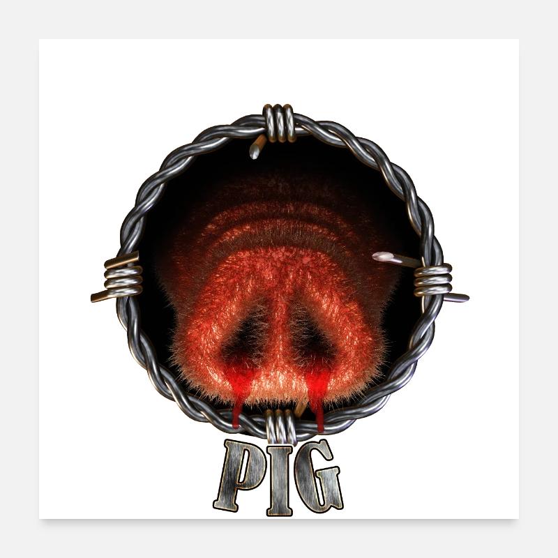 Schwein Poster 60x60 cm