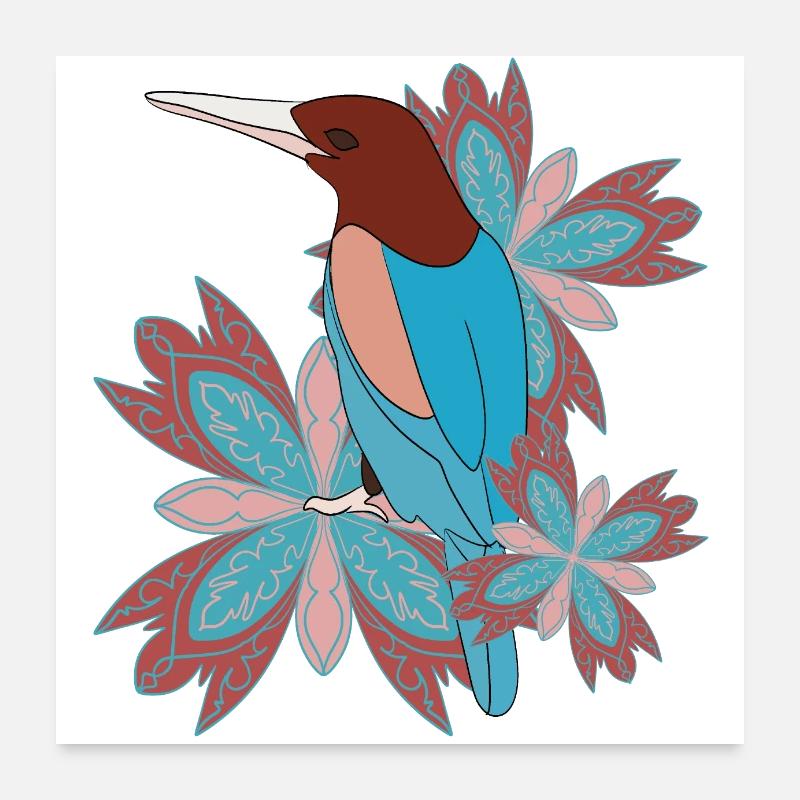 Mandala bird Poster 24" x 24" (60x60 cm)