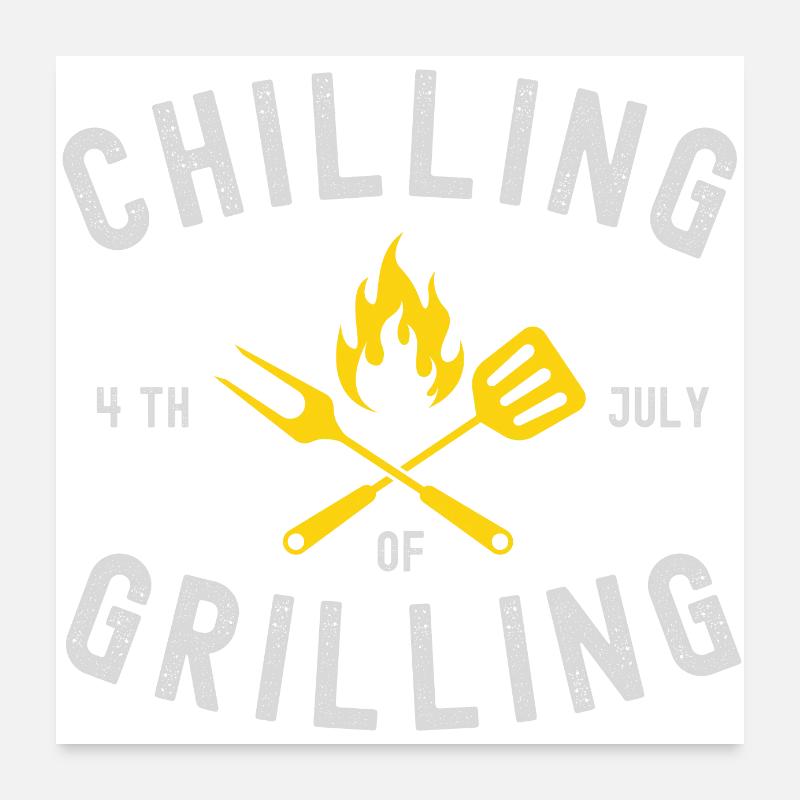 I celebrated in Grilla Poster 24" x 24" (60x60 cm)