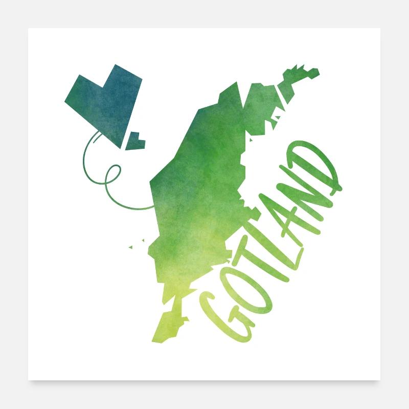 Gotland Poster 60 x 60 cm