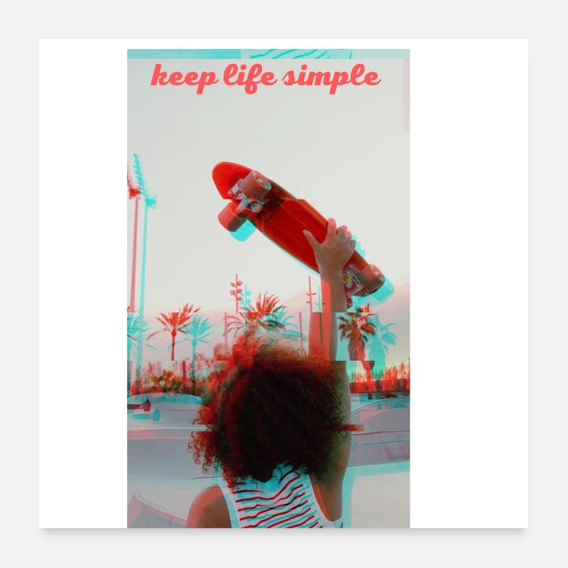 keep life simple Poster 60 x 60 cm