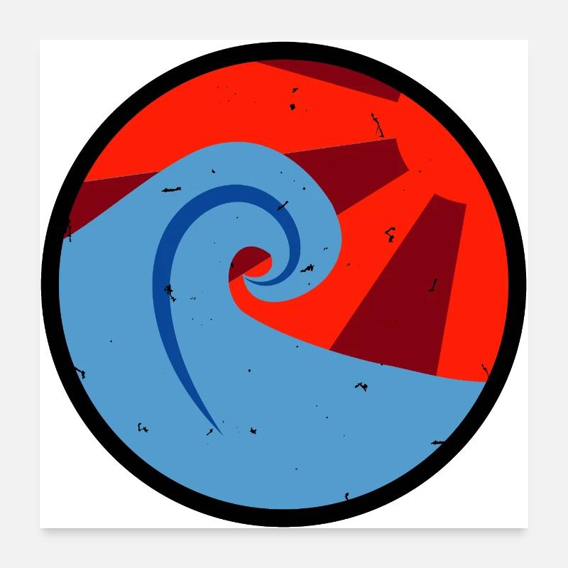 vintage wave Poster 24" x 24" (60x60 cm)