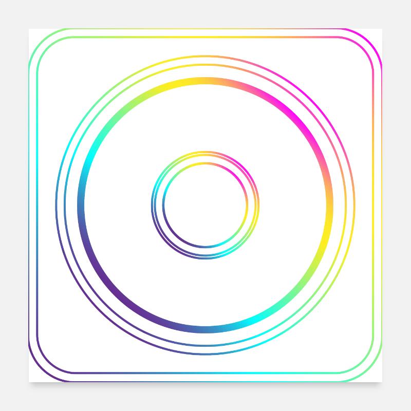 Colored Gradient Square Poster 24" x 24" (60x60 cm)