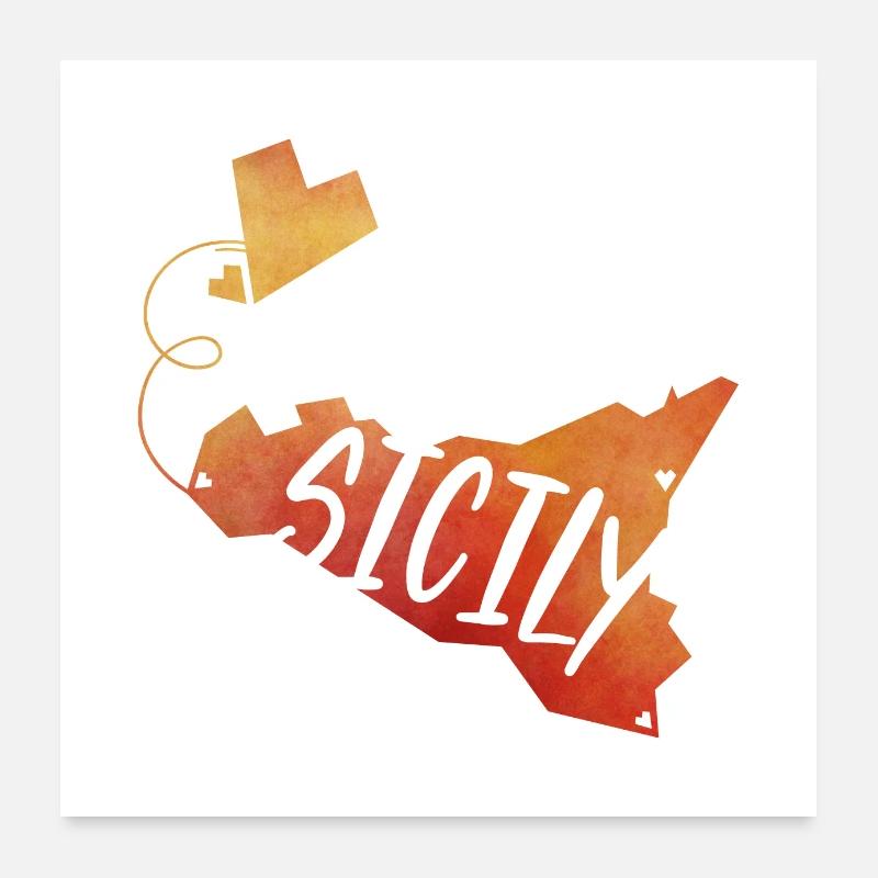 Sicily Poster 24" x 24" (60x60 cm)