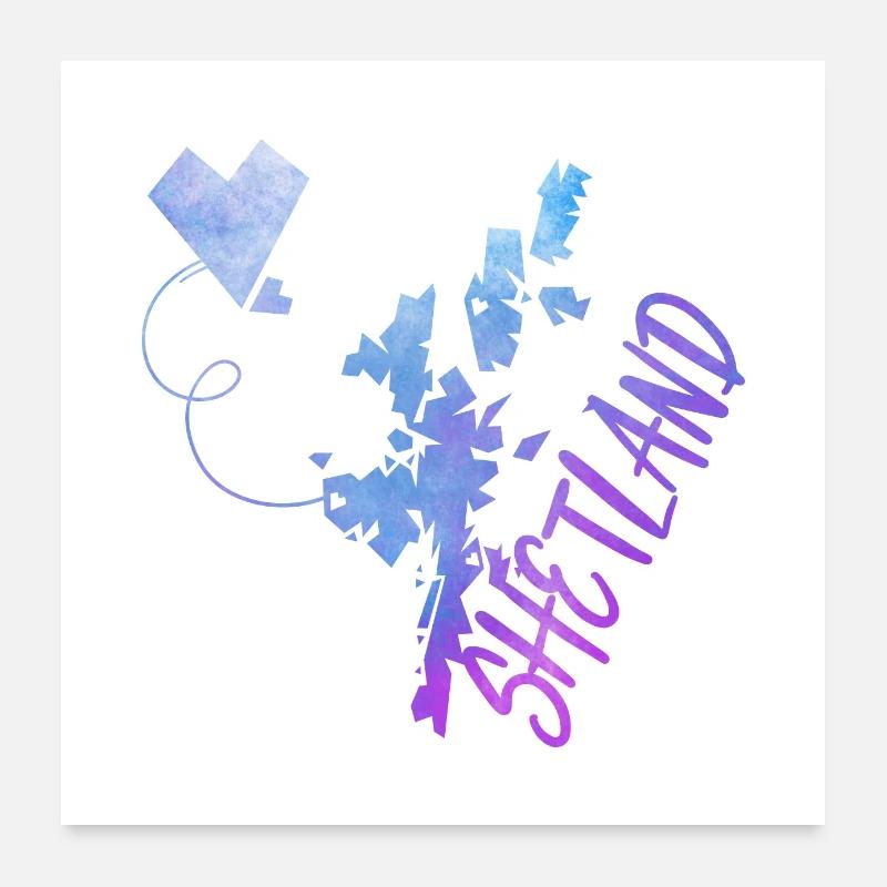 Shetland Poster 24" x 24" (60x60 cm)