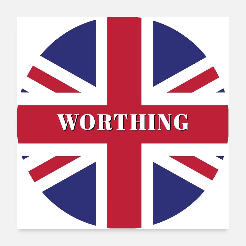 Worthing Angleterre Poster 60 x 60 cm