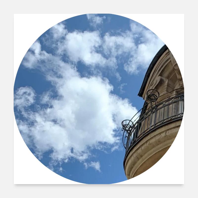 Wolke/Fassade Poster 60x60 cm