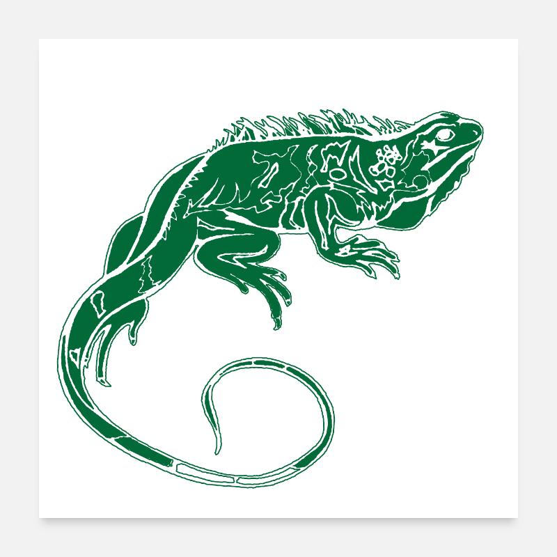 iguane Poster 60 x 60 cm