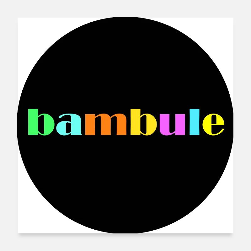 bambule - Poster 60x60 cm - Weiß