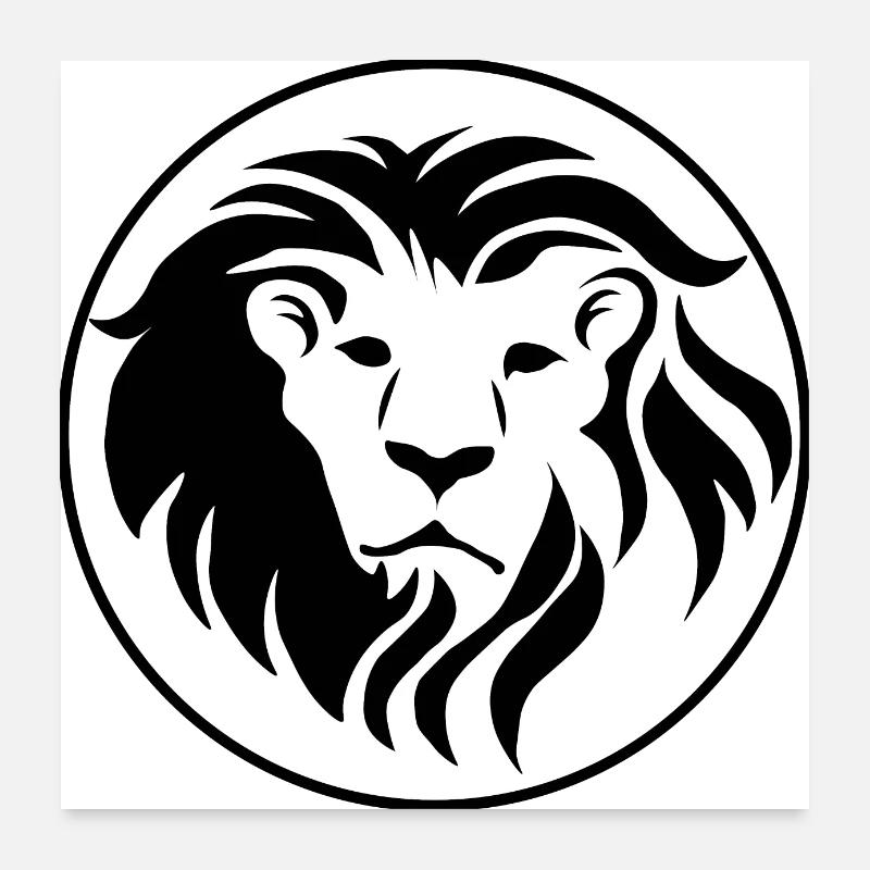 Lion Emblem Poster 24" x 24" (60x60 cm)