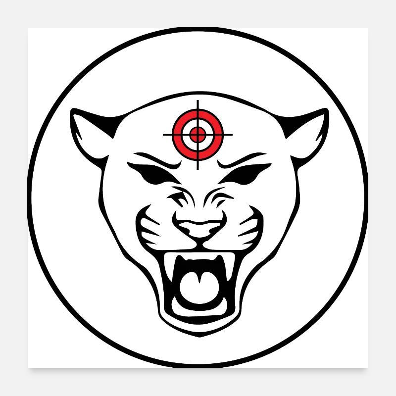 Panther with a target on the head Poster 24" x 24" (60x60 cm)