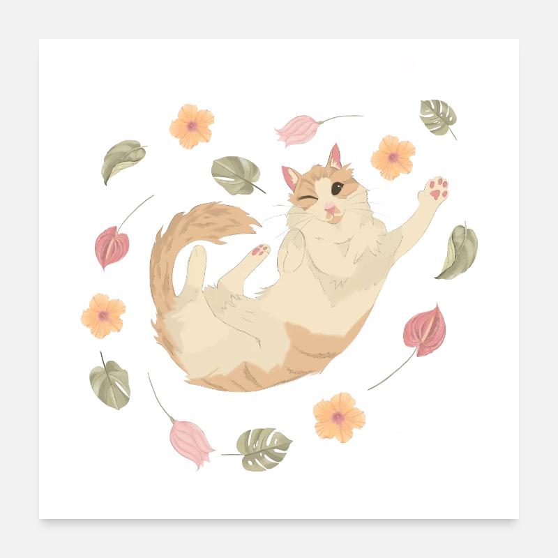 Cat Poster 24" x 24" (60x60 cm)