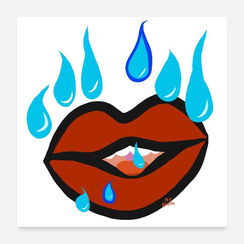 Lips seek tears v11.00 Poster 24" x 24" (60x60 cm)