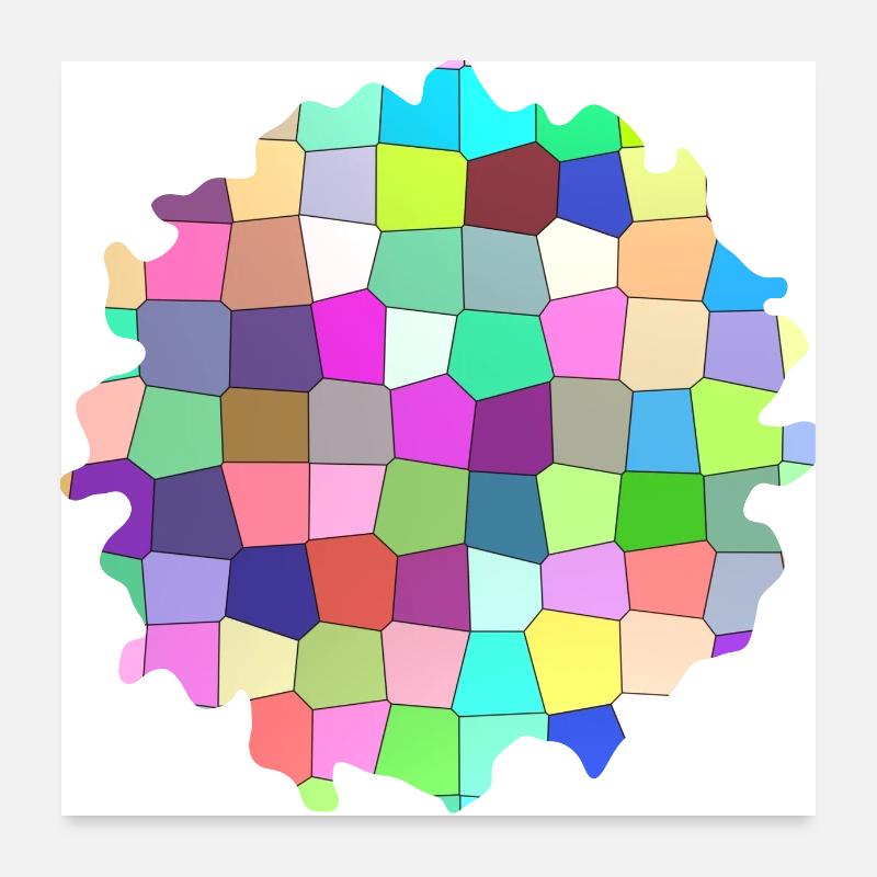 Colorful Geometric Pattern Poster 24" x 24" (60x60 cm)