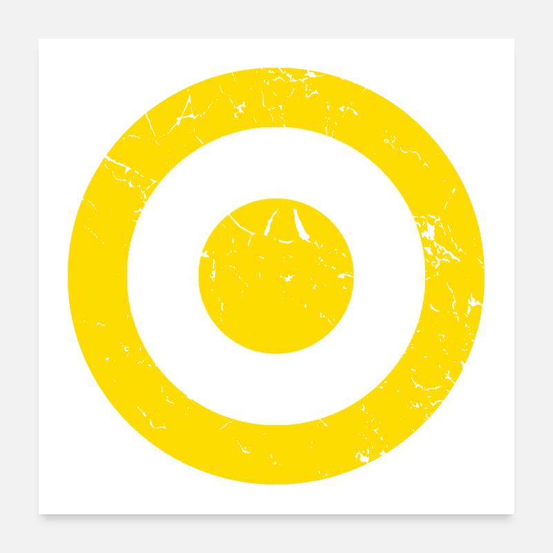 Safran en détresse et cible blanche Poster 60 x 60 cm