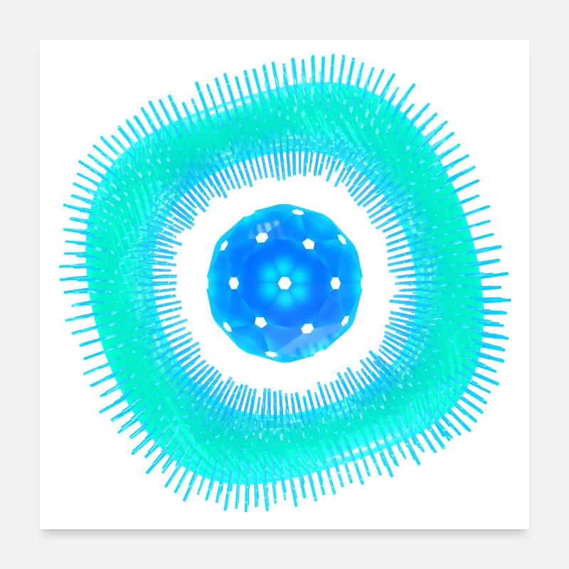 Cellule abstraite Poster 60 x 60 cm