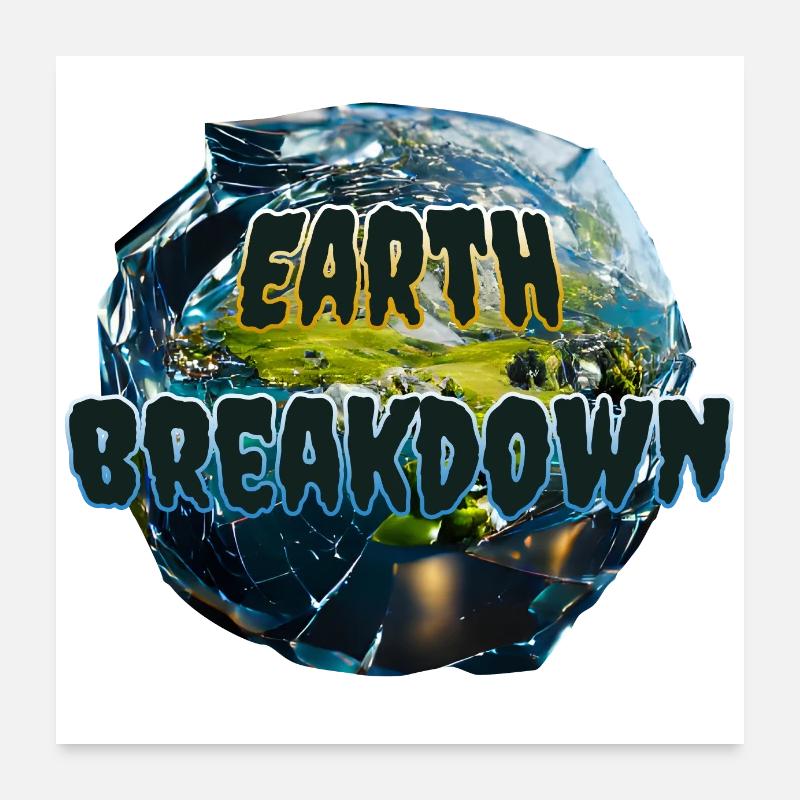 Earth Breakdown Poster 24" x 24" (60x60 cm)
