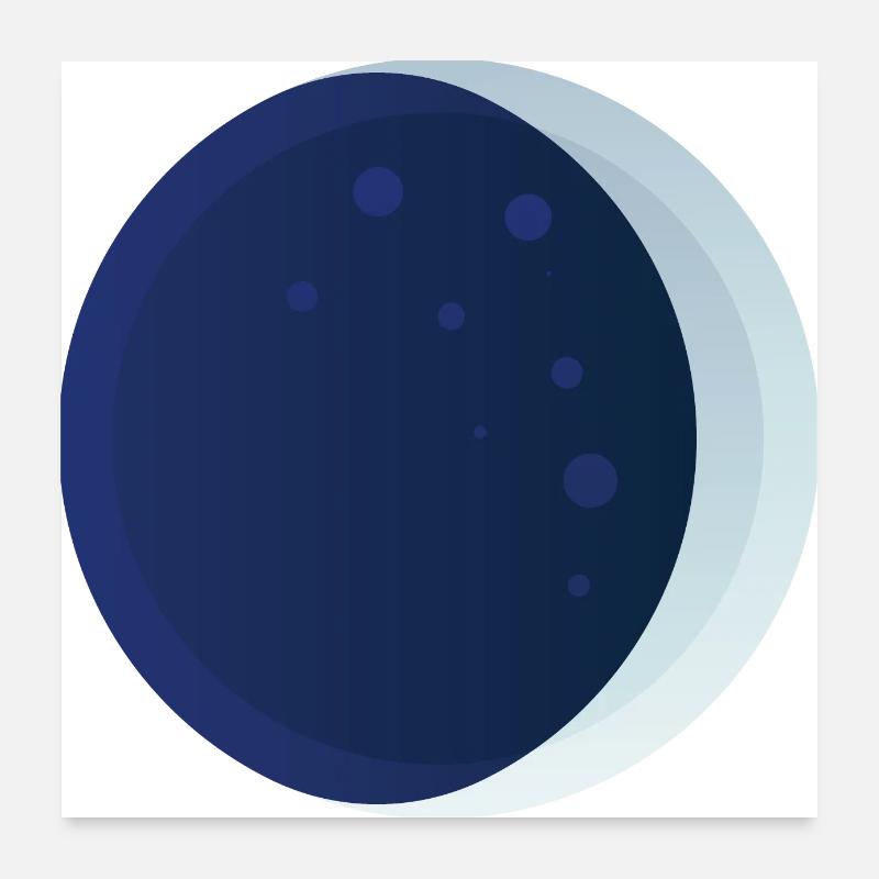 Éclipse lunaire Poster 60 x 60 cm