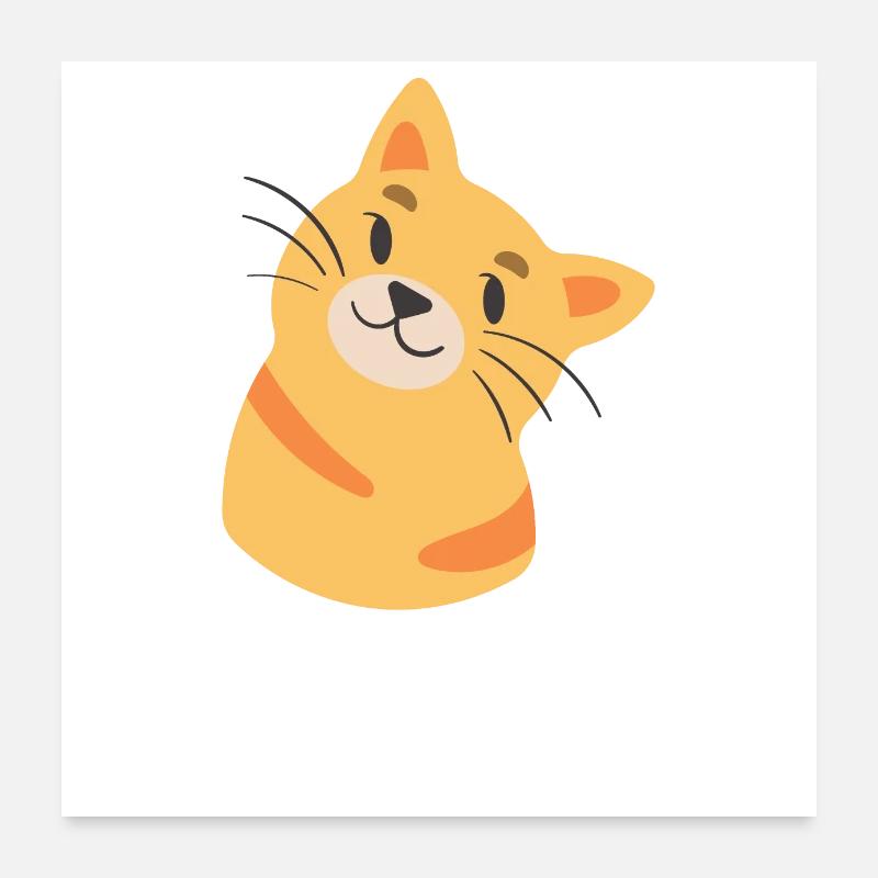 drôle de chat meh Poster 60 x 60 cm