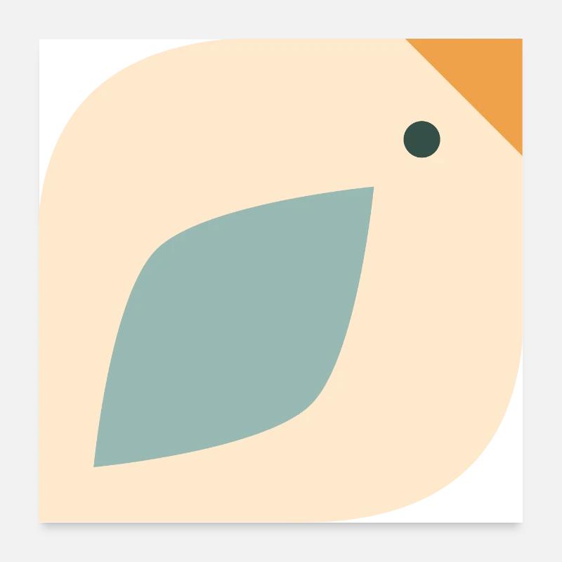 Süßer Vogel Poster 60x60 cm