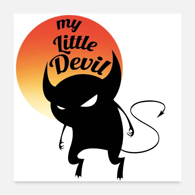 mon petit diable !! Poster 60 x 60 cm