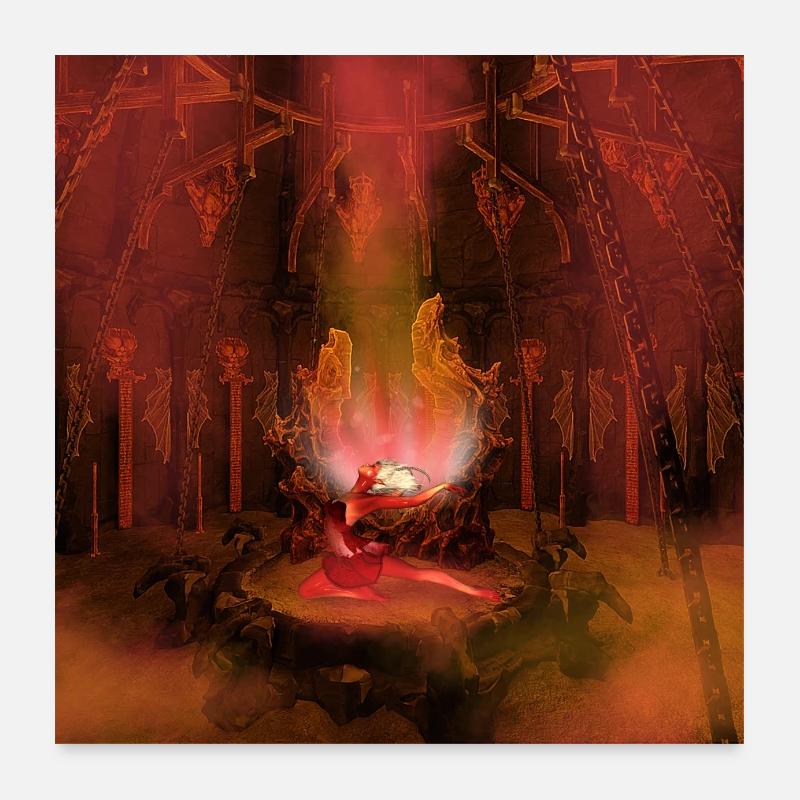 Tanzen in der dunklen Nacht Poster 60x60 cm