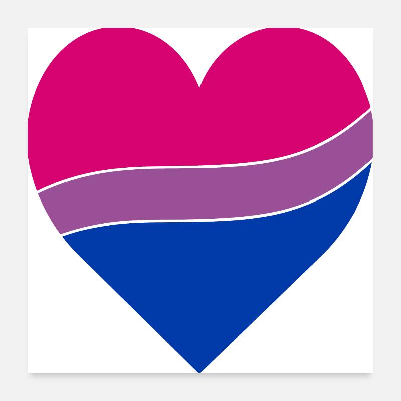 Bisexual Herz | Pride Poster 60x60 cm