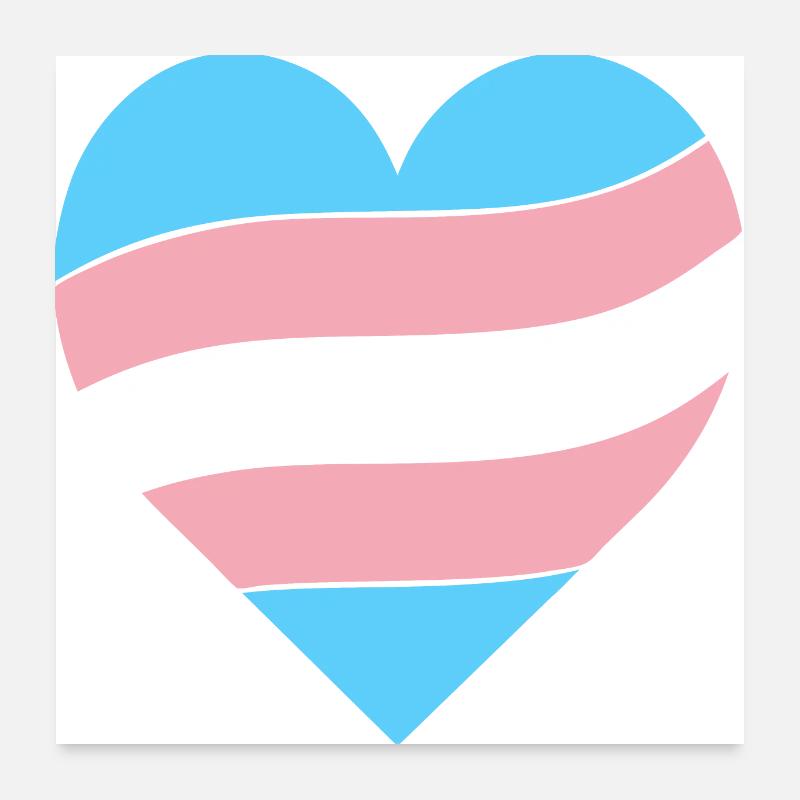 Transgender Herz | Pride Poster 60x60 cm
