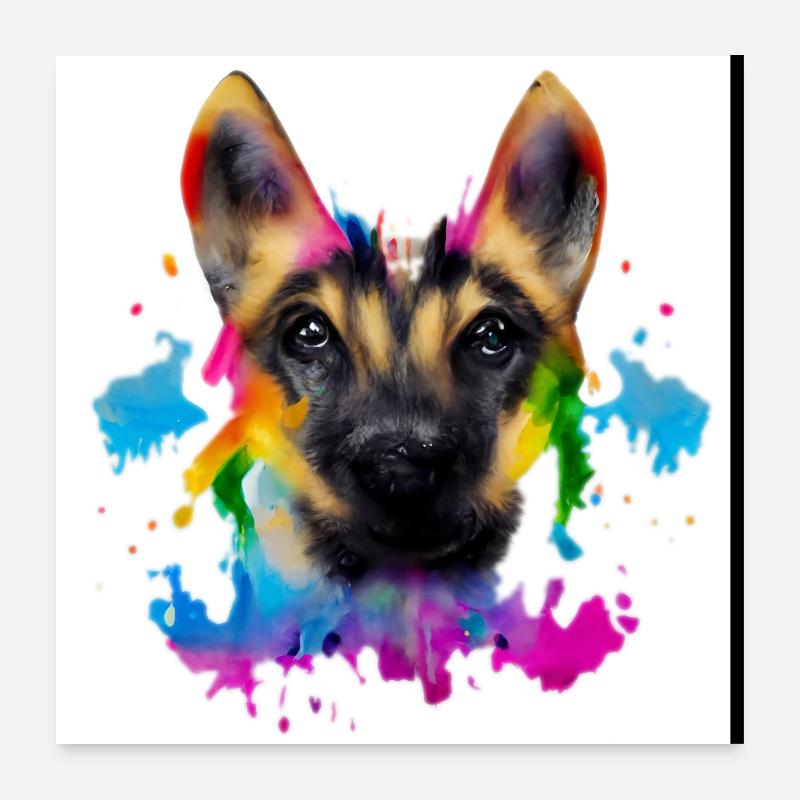 German Shepherd Poster Poster 24" x 24" (60x60 cm)