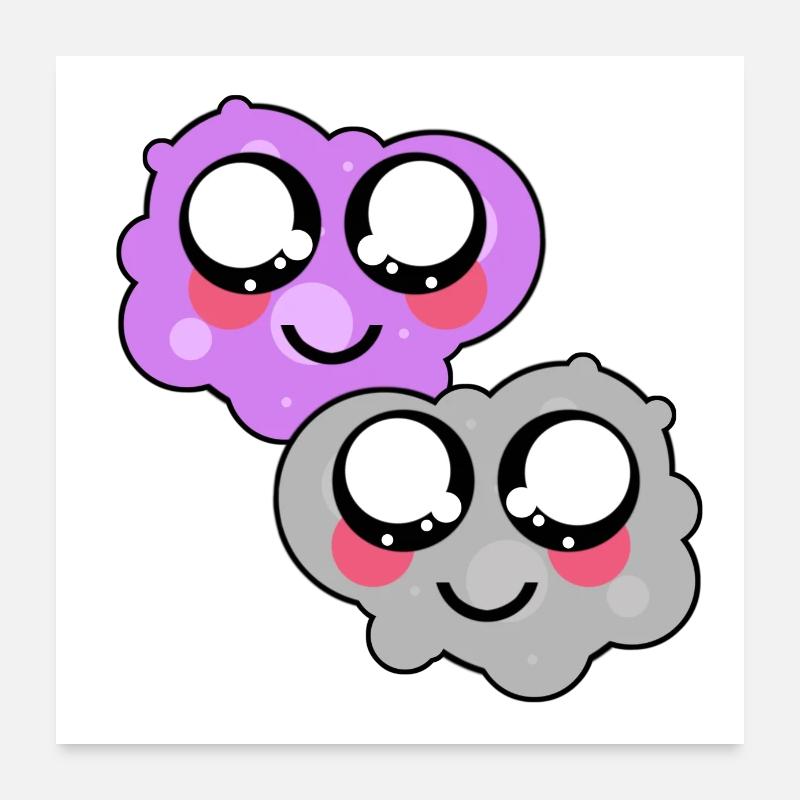 Kawaii - MÉTÉORES Poster 60 x 60 cm