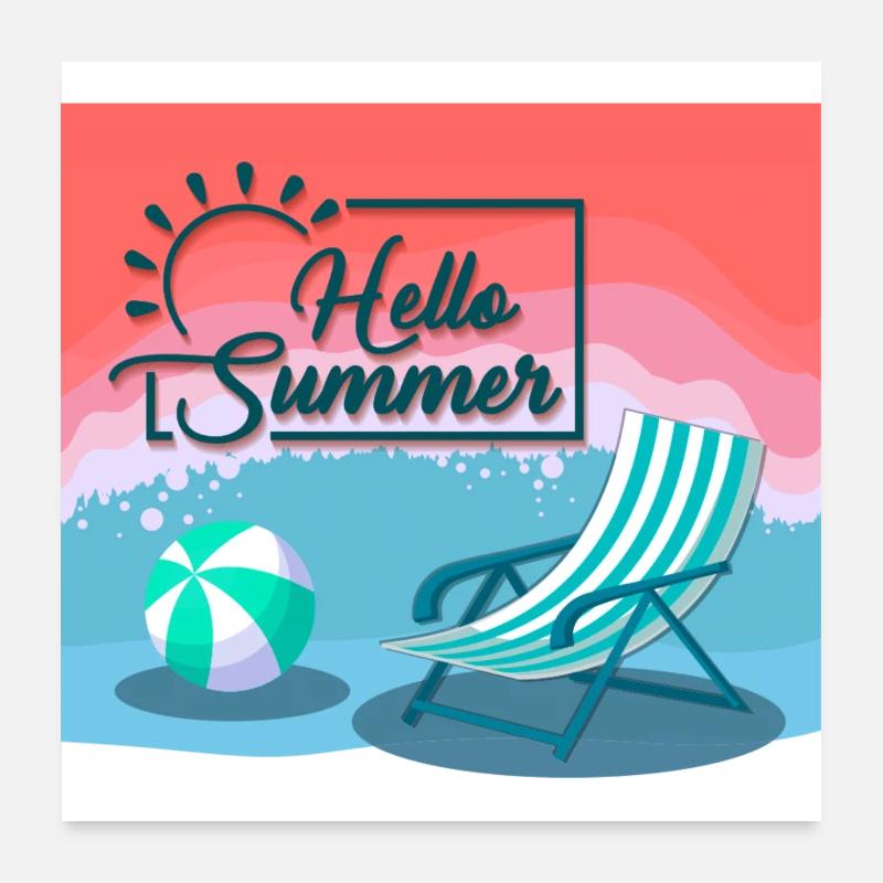 hello summer, hello summer Poster 24" x 24" (60x60 cm)