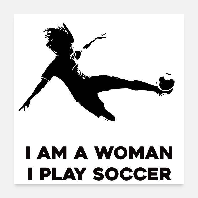 Frauenfußball Poster 60x60 cm