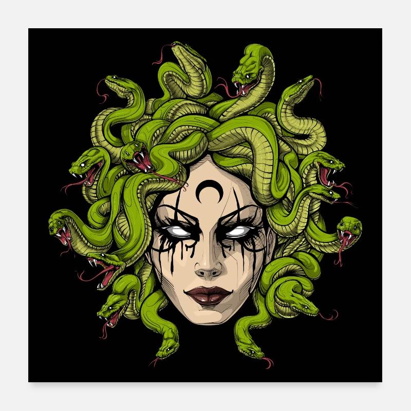 Déesse de la mythologie grecque Méduse Poster 60 x 60 cm