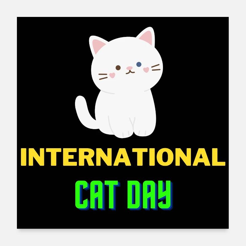 International cat day 2022 Poster 24" x 24" (60x60 cm)