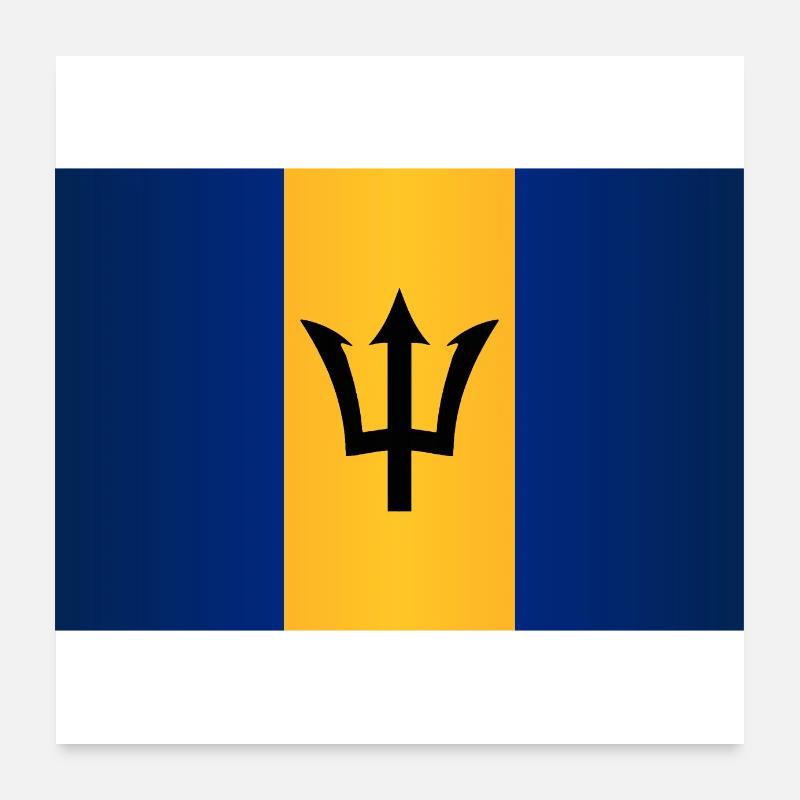Drapeau de la Barbade Poster 60 x 60 cm