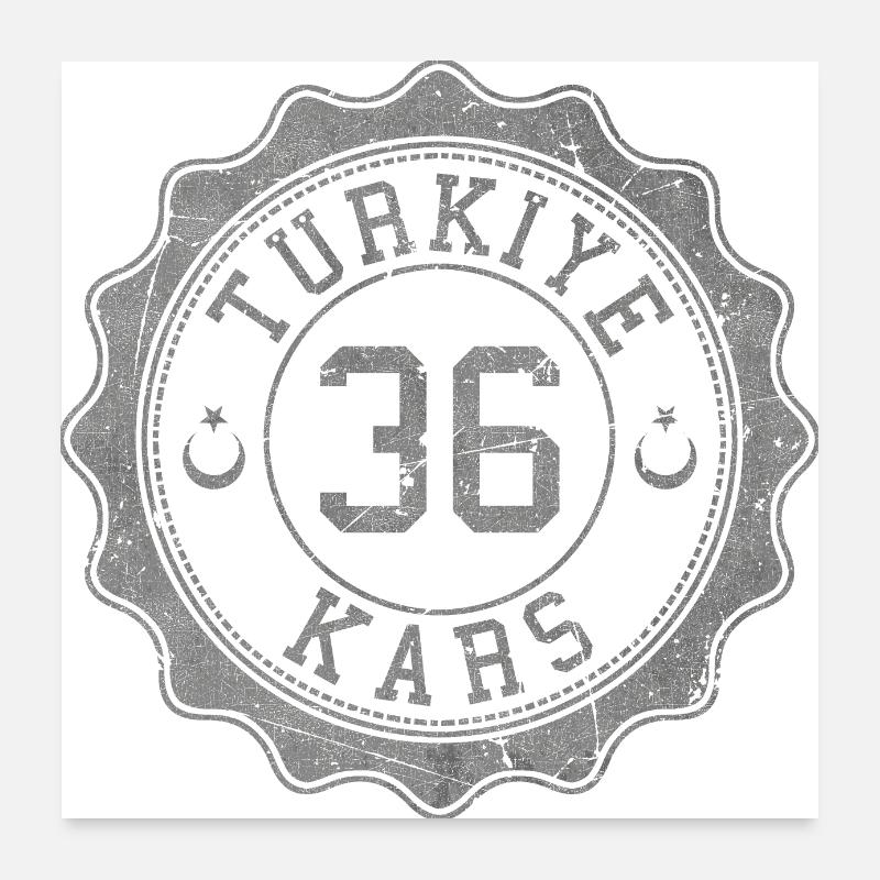 Kars - Poster 60x60 cm - Weiß