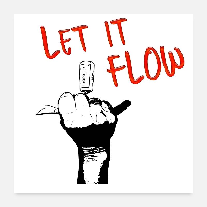 LET IT FLOW GIRL Poster 24" x 24" (60x60 cm)