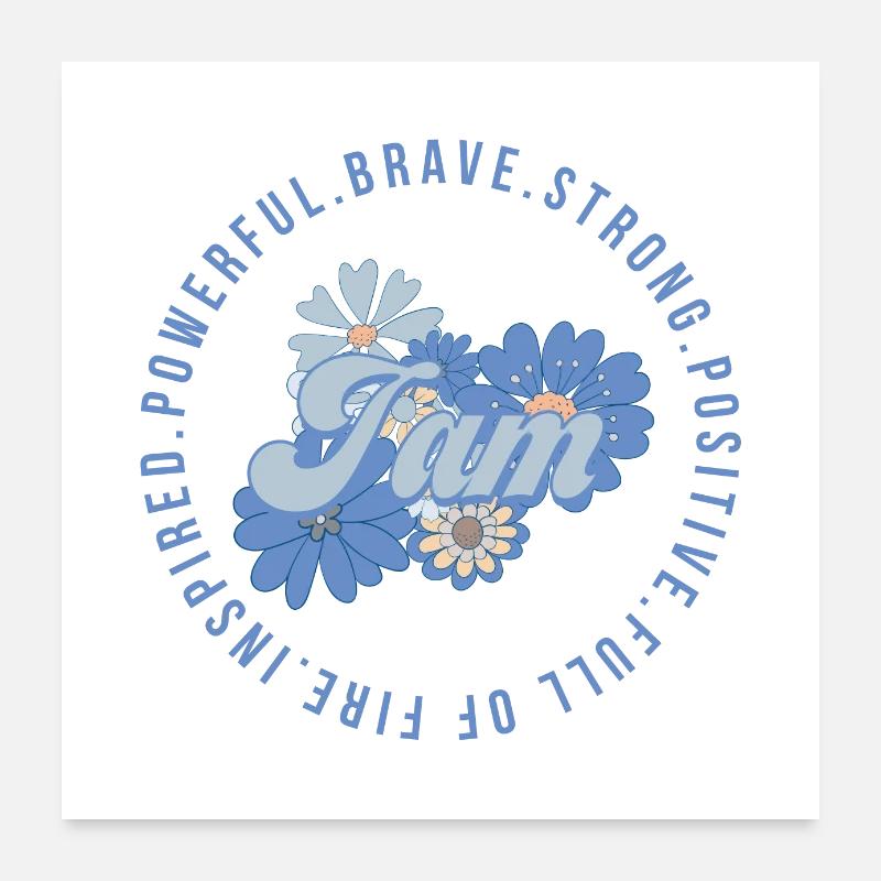 Jam - Strength Courage Power Positive thinking Poster 24" x 24" (60x60 cm)