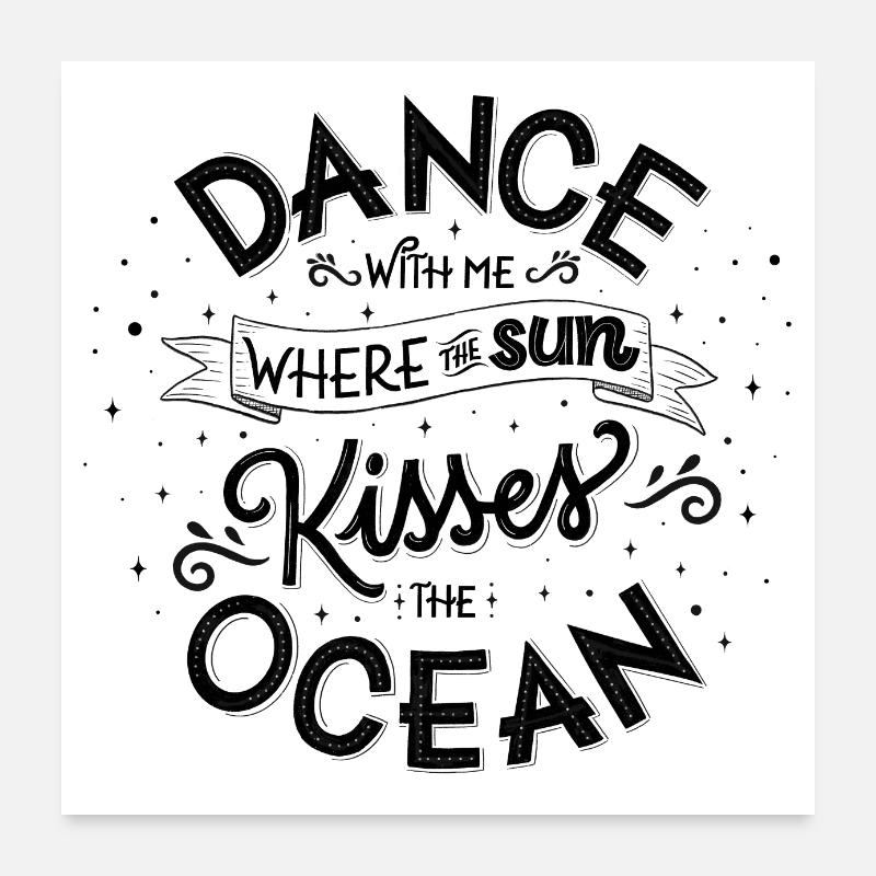 Dance with me Poster 60x60 cm