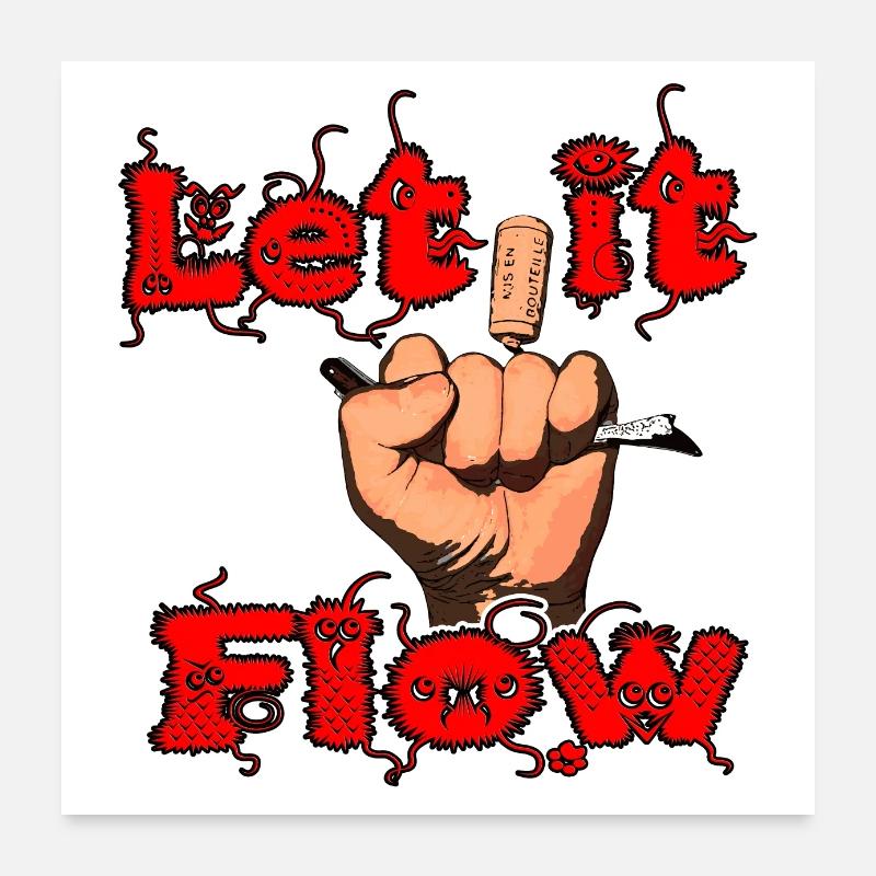 Let it flow boy copy Poster 24" x 24" (60x60 cm)