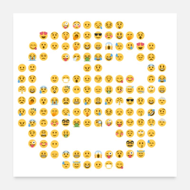 Emoticône triste Poster 60 x 60 cm