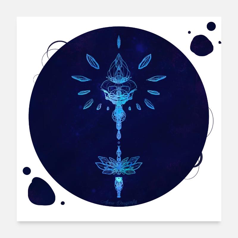 Mystique Collection ~ midnight blue ~ n°7 Poster 24" x 24" (60x60 cm)
