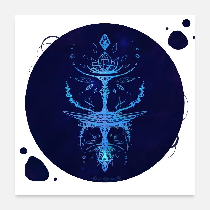 Mystique Collection ~ Mitternachtsblau ~ n°3 Poster 60x60 cm