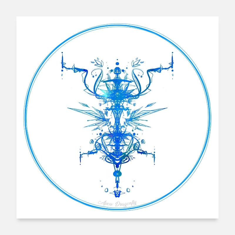 Mystique Collection ~ hellblau ~ n°8 Poster 60x60 cm