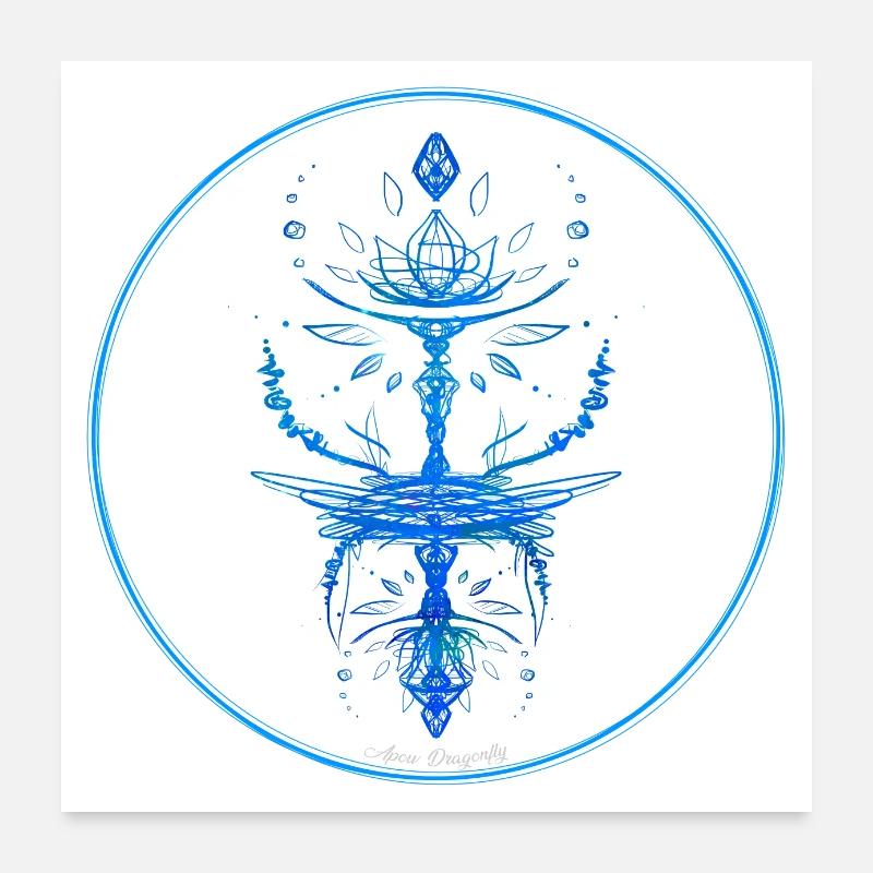 Mystique Collection ~ light blue ~ n°3 Poster 24" x 24" (60x60 cm)