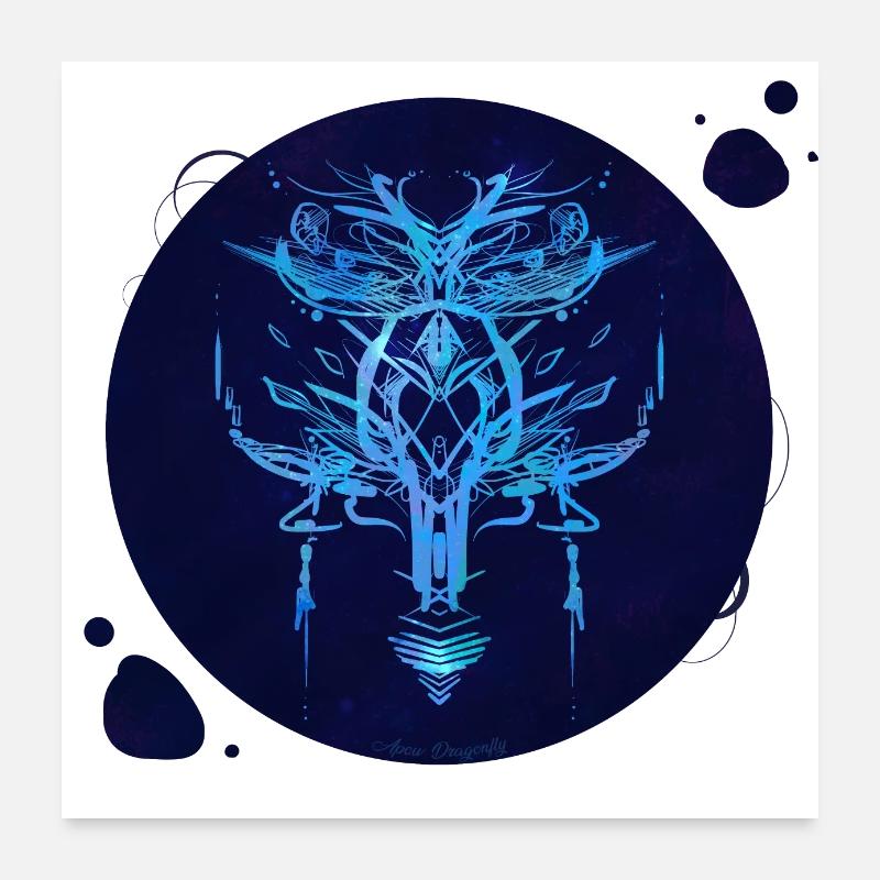 Mystique Collection ~ Mitternachtsblau ~ n°1 Poster 60x60 cm