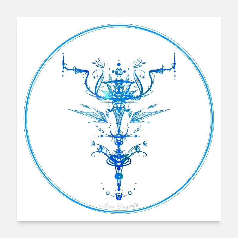 Mystique Collection ~ light blue ~ n°2 Poster 24" x 24" (60x60 cm)