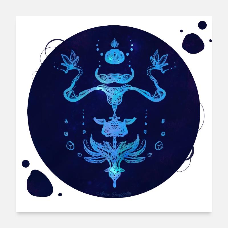 Mystique Collection ~ Mitternachtsblau ~ n°5 Poster 60x60 cm